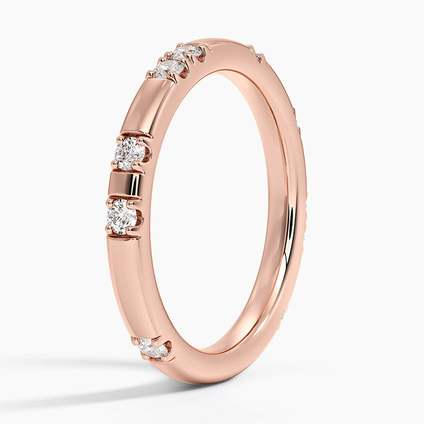Astra 2.4mm Diamond Ring (1/4 ct. tw.) Rose Gold 18k Wedding Band