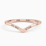 Astra Contour Diamond Ring Rose Gold 18k Wedding Band