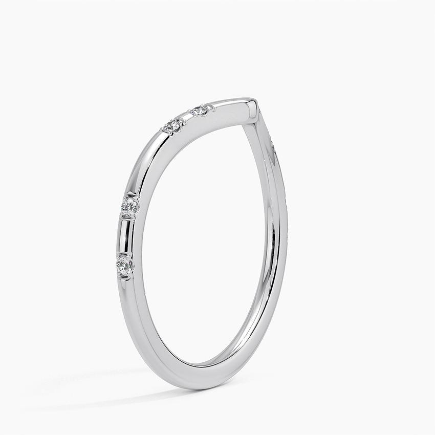 Astra Contour Diamond Ring Platinum Wedding Band