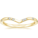 Astra Contour Diamond Ring Yellow Gold 18k Wedding Band