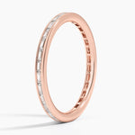 Tabitha Channel Set Baguette Eternity Lab Diamond Ring Rose Gold 18k Eternity Band