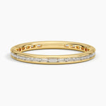 Tabitha Channel Set Baguette Eternity Lab Diamond Ring Yellow Gold 18k Eternity Band
