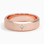 Caspian Diamond 6mm Wedding Ring Rose Gold 18k Wedding Band