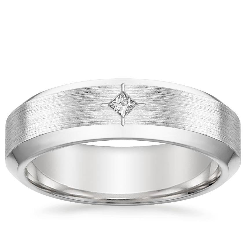 Caspian Diamond 6mm Wedding Ring Platinum Wedding Band
