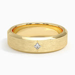 Caspian Diamond 6mm Wedding Ring Yellow Gold 18k Wedding Band