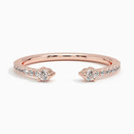 Rowan Diamond Open Ring Rose Gold 18k Wedding Band