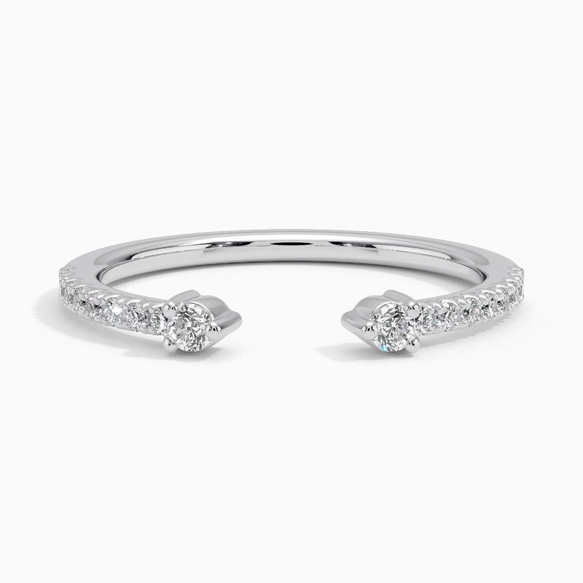 Rowan Diamond Open Ring Platinum Wedding Band