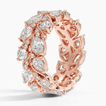 Camellia Eternity Diamond Ring Rose Gold 18k Eternity Band