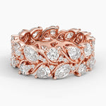 Camellia Eternity Diamond Ring Rose Gold 18k Eternity Band