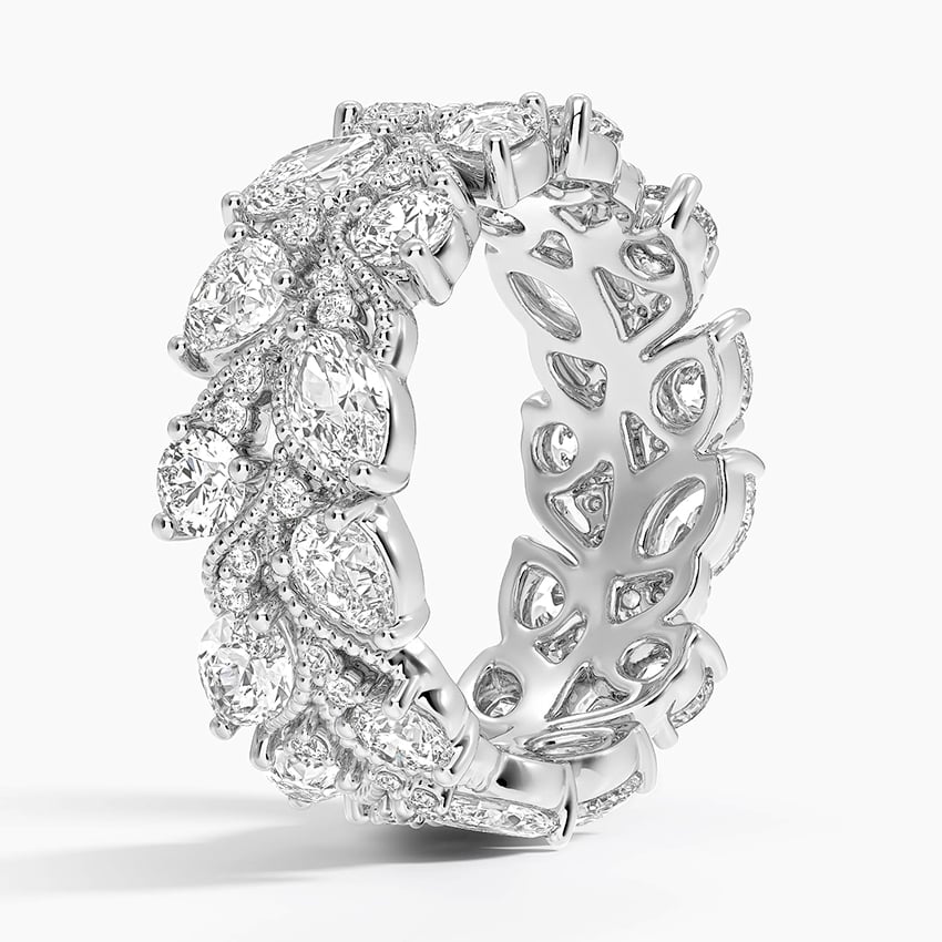 Camellia Eternity Diamond Ring Platinum Eternity Band