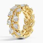 Camellia Eternity Diamond Ring Yellow Gold 18k Eternity Band