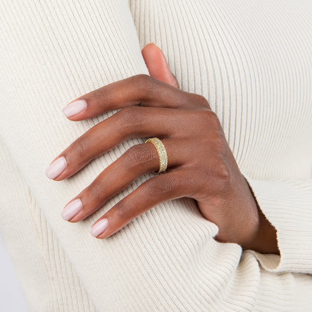 Arista Eternity Diamond Ring Yellow Gold 18k Eternity Band