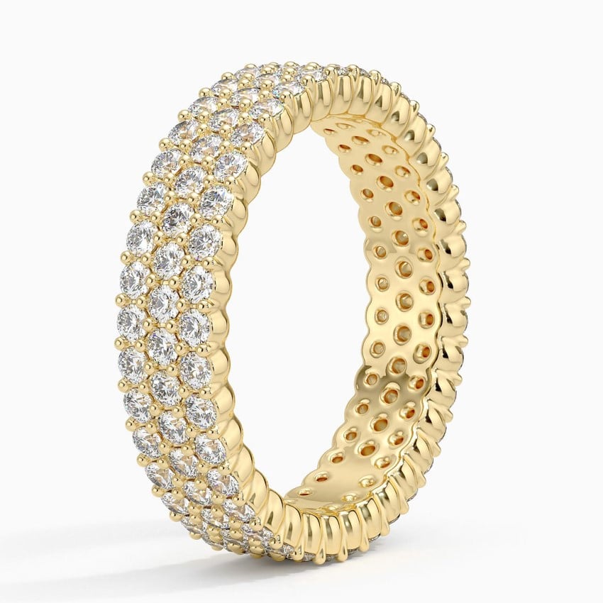 Arista Eternity Diamond Ring Yellow Gold 18k Eternity Band