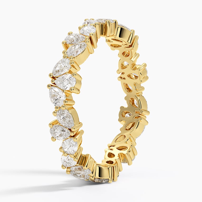 Clemente Eternity Diamond Ring Yellow Gold 18k Eternity Band