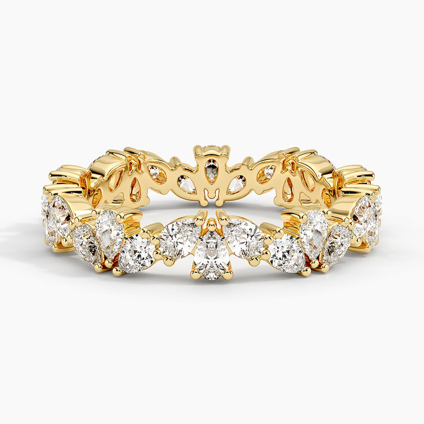 Clemente Eternity Diamond Ring Yellow Gold 18k Eternity Band