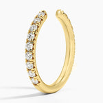 Sienna Three-Quarter Coverage Open Lab Diamond Ring (1/2 ct. tw.) Yellow Gold 18k Wedding Band