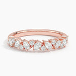 Olivetta Half Coverage Diamond Ring Rose Gold 18k Wedding Band