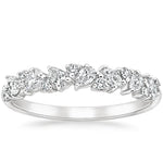 Olivetta Half Coverage Diamond Ring Platinum Wedding Band