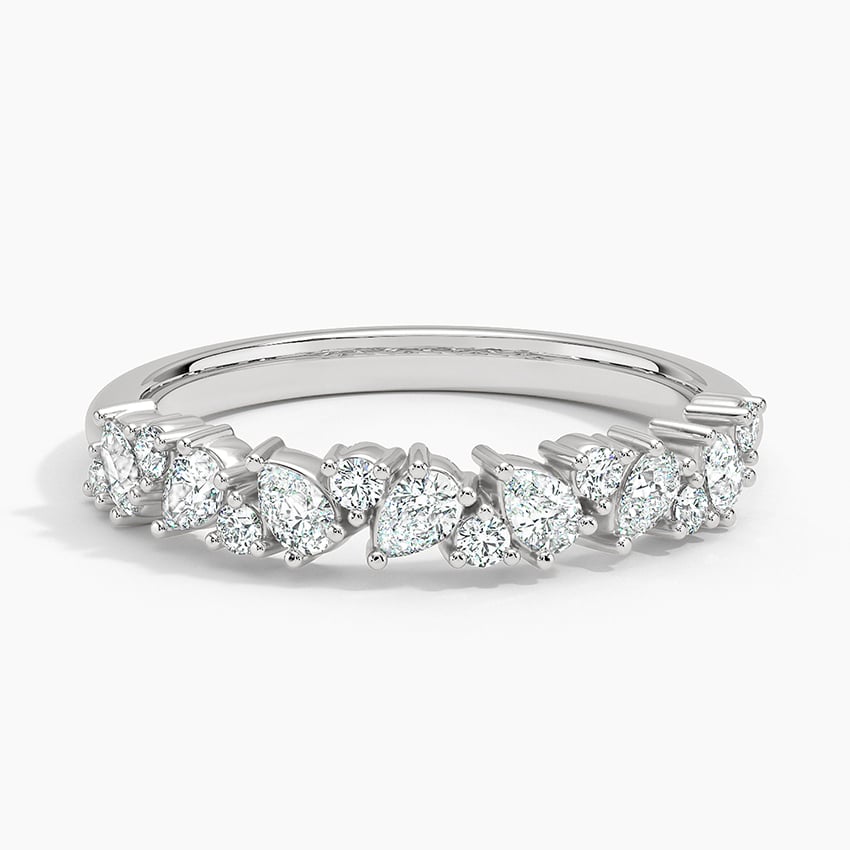 Olivetta Half Coverage Diamond Ring Platinum Wedding Band