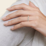 Olivetta Half Coverage Diamond Ring Yellow Gold 18k Wedding Band