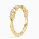 Olivetta Half Coverage Diamond Ring Yellow Gold 18k Wedding Band