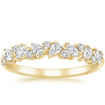 Olivetta Half Coverage Diamond Ring Yellow Gold 18k Wedding Band