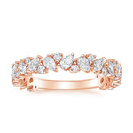 Olivetta Three-Quarter Coverage Diamond Ring Rose Gold 18k Wedding Band