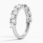 Trillion Cut Lab Diamond Ring Platinum Wedding Band