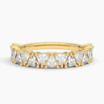 Trillion Cut Lab Diamond Ring Yellow Gold 18k Wedding Band