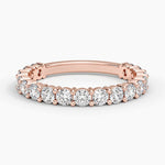 Round Three-Quarter Coverage Lab Diamond Ring (7/8 ct. tw.) Rose Gold 18k Wedding Band