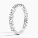 Round Three-Quarter Coverage Lab Diamond Ring (7/8 ct. tw.) Platinum Wedding Band