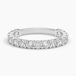 Round Three-Quarter Coverage Lab Diamond Ring (7/8 ct. tw.) Platinum Wedding Band