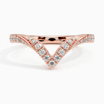 Elongated Chiara Diamond Ring (1/3 ct. tw.) Rose Gold 18k Wedding Band