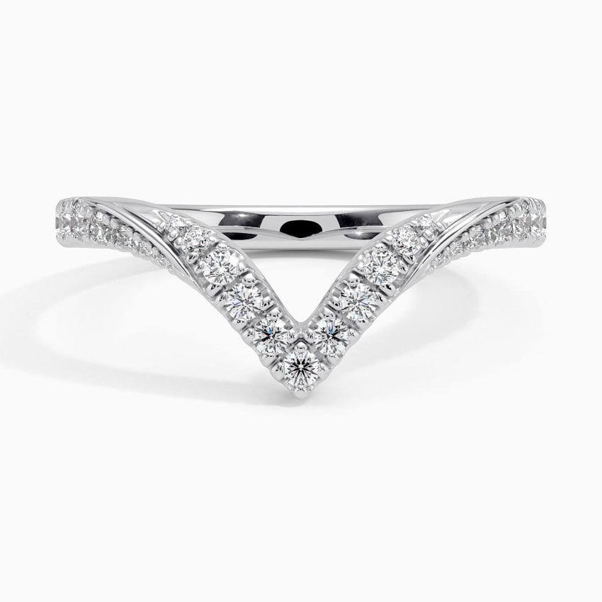 Elongated Chiara Diamond Ring (1/3 ct. tw.) Platinum Wedding Band