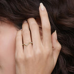 Elongated Chiara Diamond Ring (1/3 ct. tw.) Yellow Gold 18k Wedding Band