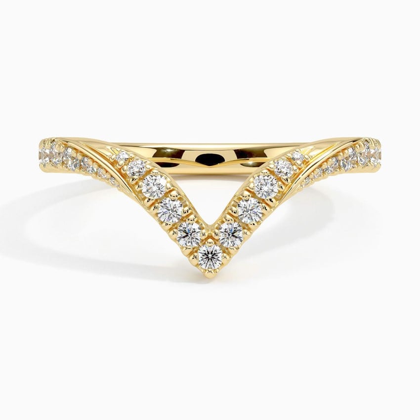 Elongated Chiara Diamond Ring (1/3 ct. tw.) Yellow Gold 18k Wedding Band