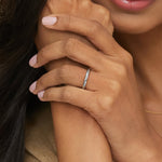 Verdure Engraved Diamond Ring Platinum Eternity Band
