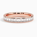 Channel Set Baguette Diamond Ring (1 ct. tw.) Rose Gold 18k Wedding Band