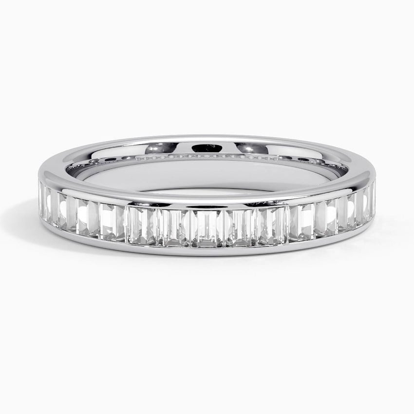 Channel Set Baguette Diamond Ring (1 ct. tw.) Platinum Wedding Band