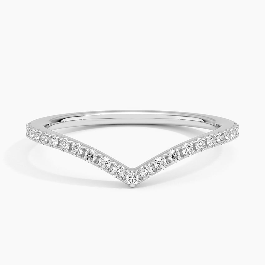 Flair Diamond Ring (1/6 ct. tw.) Platinum Wedding Band