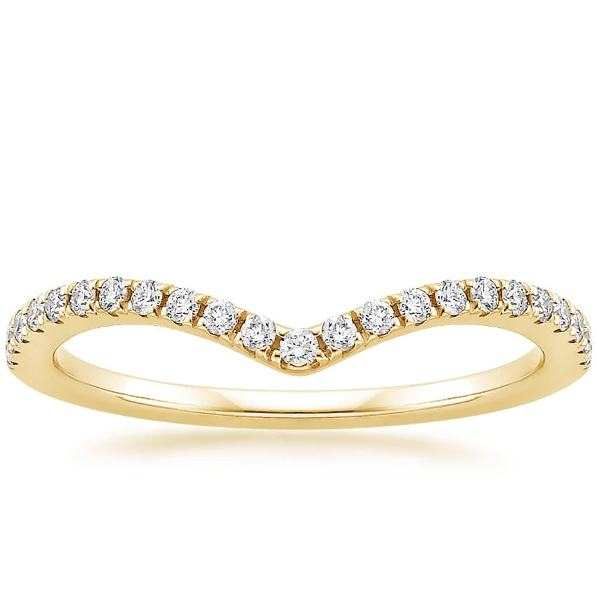 Flair Diamond Ring (1/6 ct. tw.) Yellow Gold 18k Wedding Band