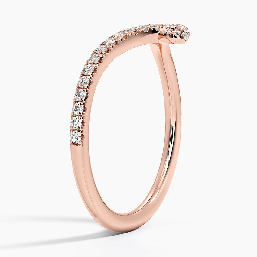 Entwined Contour Diamond Ring (1/5 ct. tw.) Rose Gold 18k Wedding Band