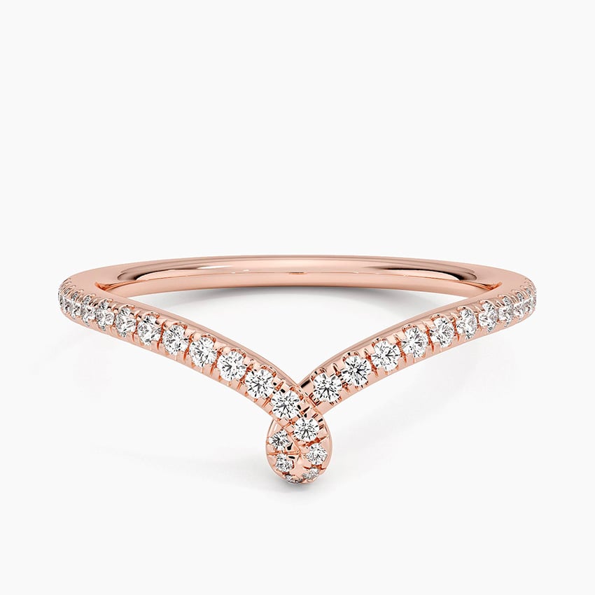 Entwined Contour Diamond Ring (1/5 ct. tw.) Rose Gold 18k Wedding Band