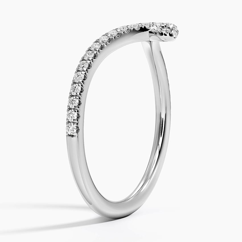 Entwined Contour Diamond Ring (1/5 ct. tw.) Platinum Wedding Band