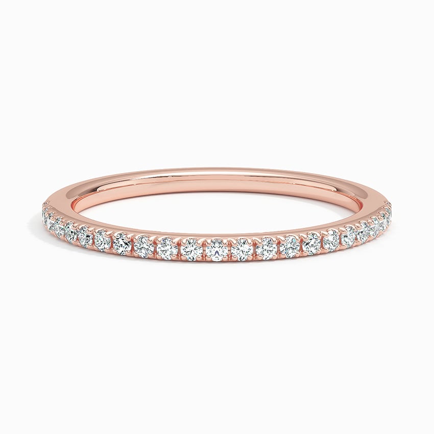 Ballad Half Coverage Diamond Ring (1/6 ct. tw.) Rose Gold 18k Wedding Band