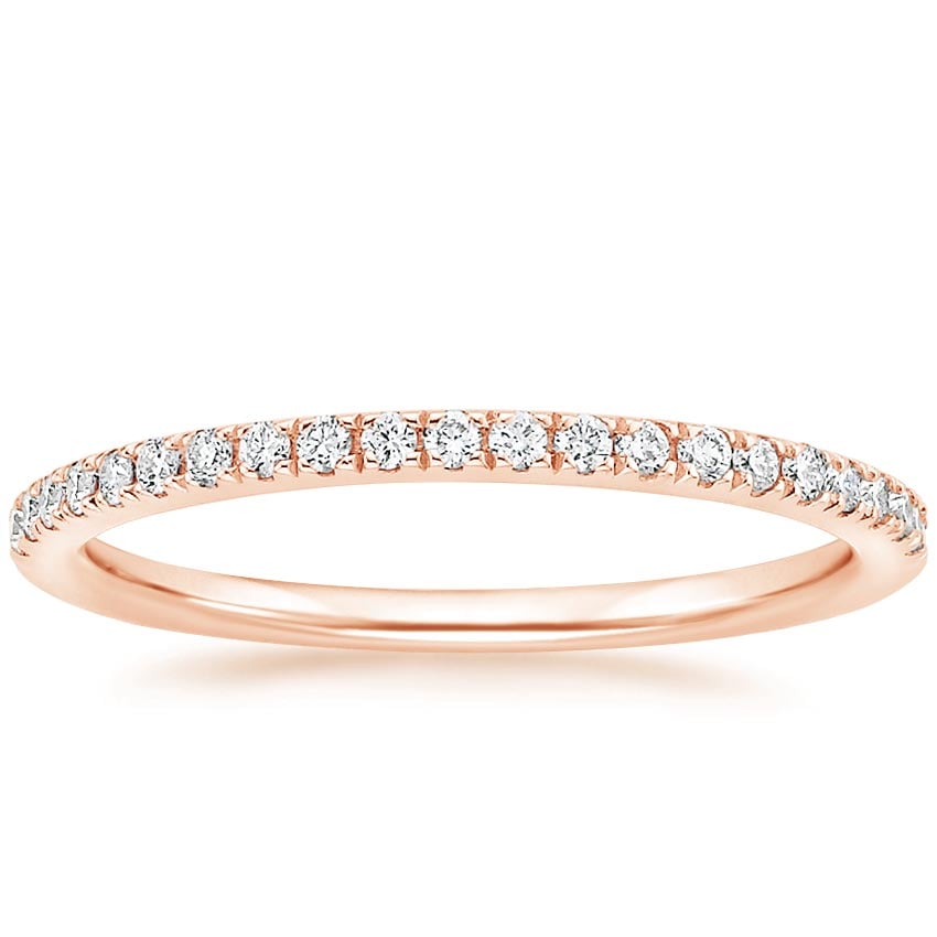 Ballad Half Coverage Diamond Ring (1/6 ct. tw.) Rose Gold 18k Wedding Band