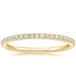 Ballad Half Coverage Diamond Ring (1/6 ct. tw.) Yellow Gold 18k Wedding Band