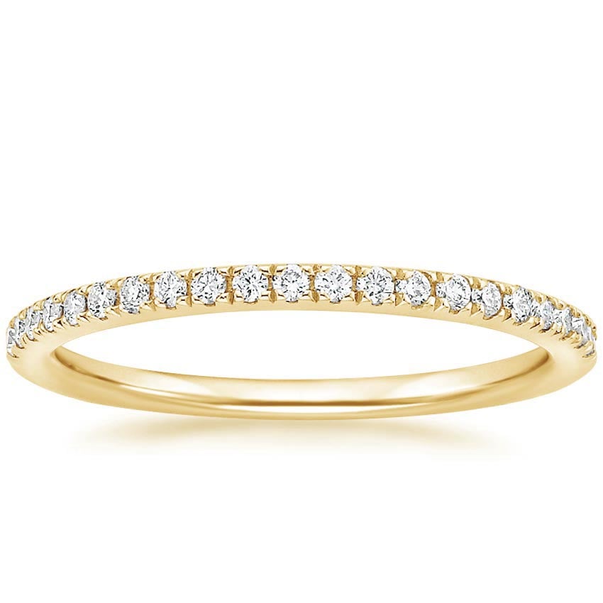 Ballad Half Coverage Diamond Ring (1/6 ct. tw.) Yellow Gold 18k Wedding Band