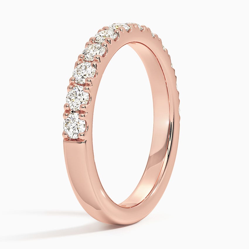 Poetica Scalloped Pavé Diamond Ring (1/2 ct. tw.) Rose Gold 18k Wedding Band