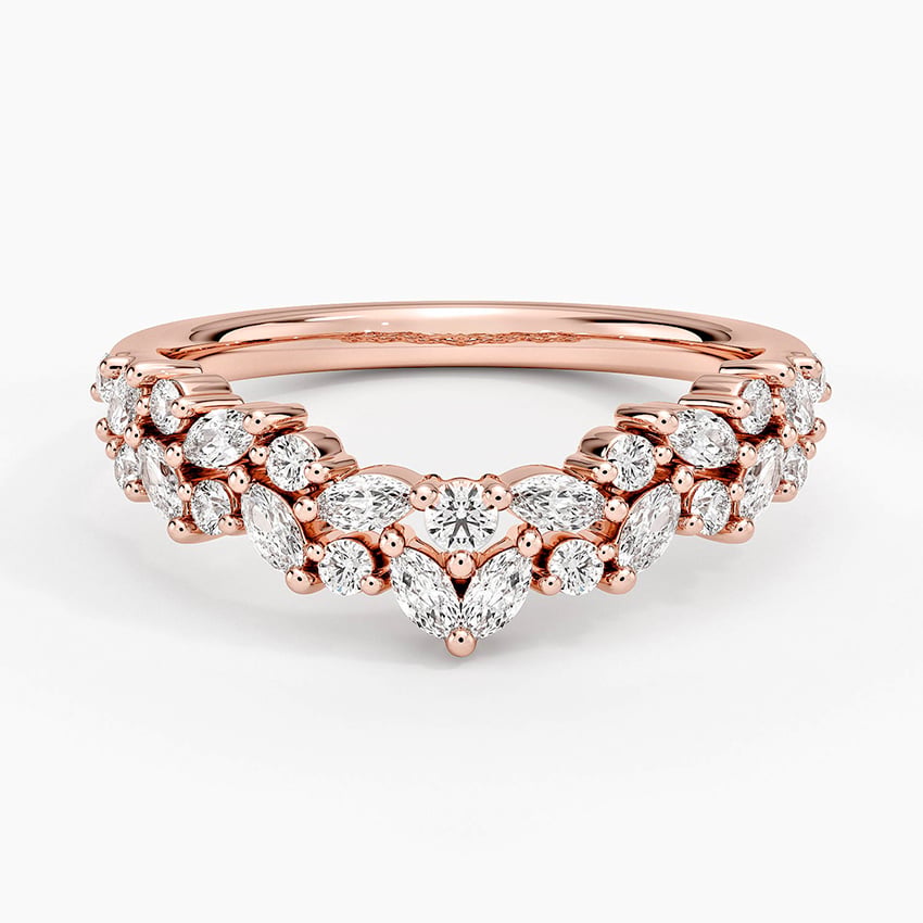 Jardiniere Diamond Contour Ring (1/2 ct. tw.) Rose Gold 18k Wedding Band